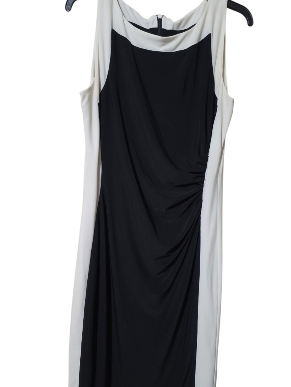 Lauren Ralph Lauren Sleeveless Black and White Colorblock Dress.